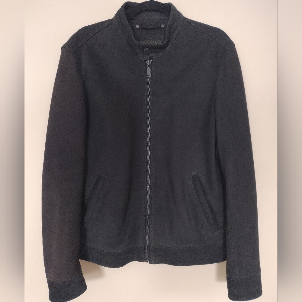 Thursday men's racer jacket Black Matte slim fit